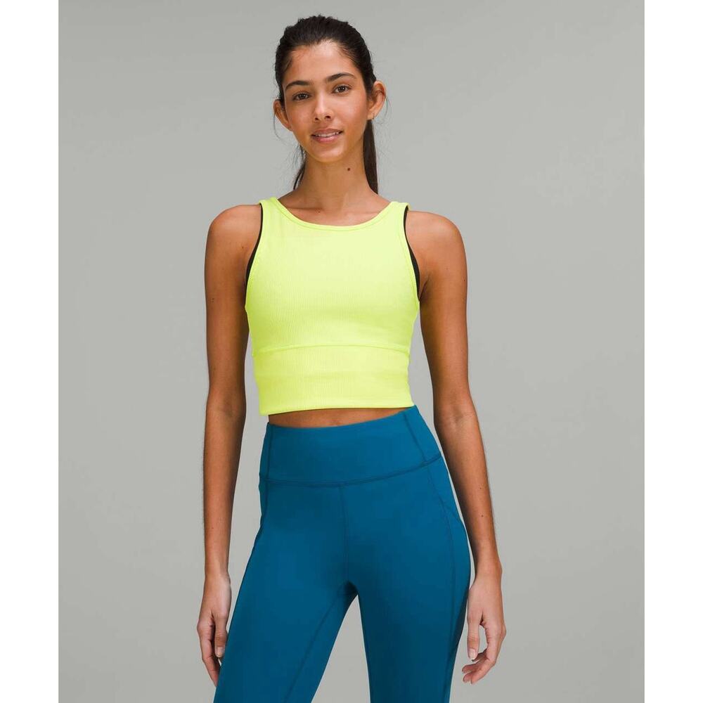Lululemon Power Pivot Ribbed Reversible Tank Top Electric Lemon 4